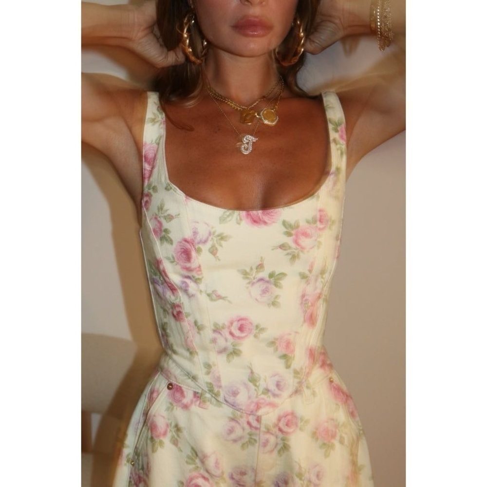 Heavy Manners Top Little Besos Corset Summer Bby Floral S EUC